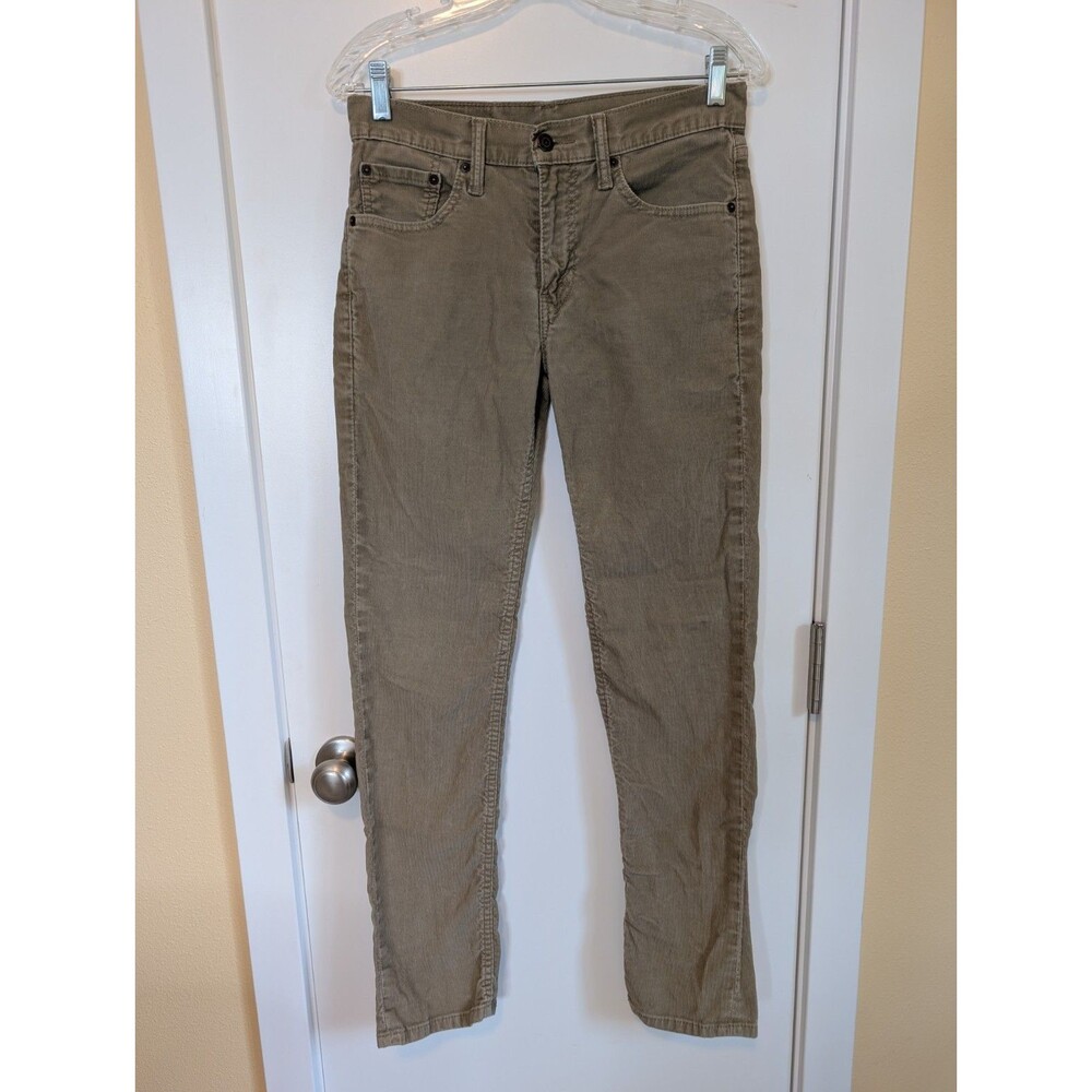 Levi's 511 Men's Slim Tan Corduroy Pants Size 29x32 Straight Leg Taper Stretch